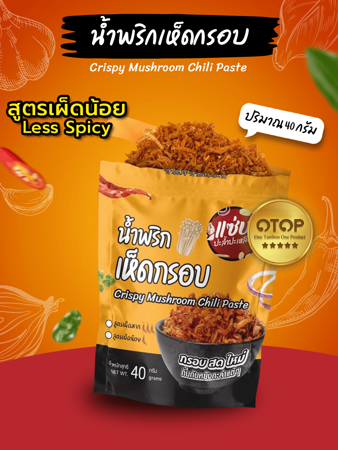 น้ำพริกเห็ดกรอบ